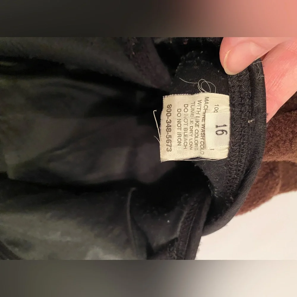 Brown/ Black Fleece Dog Coat by Apache River, Size Small/ Medium Dog